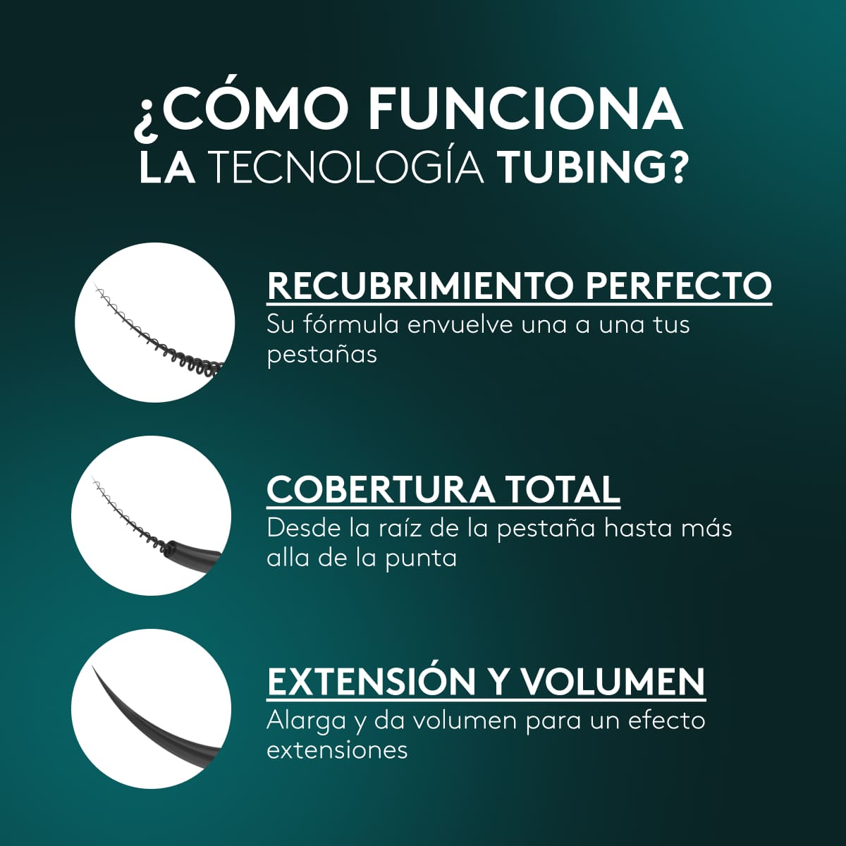 Maquillaje Mega Tubing Extensions Máscara de Pestañas de ésika - Miniatura 17