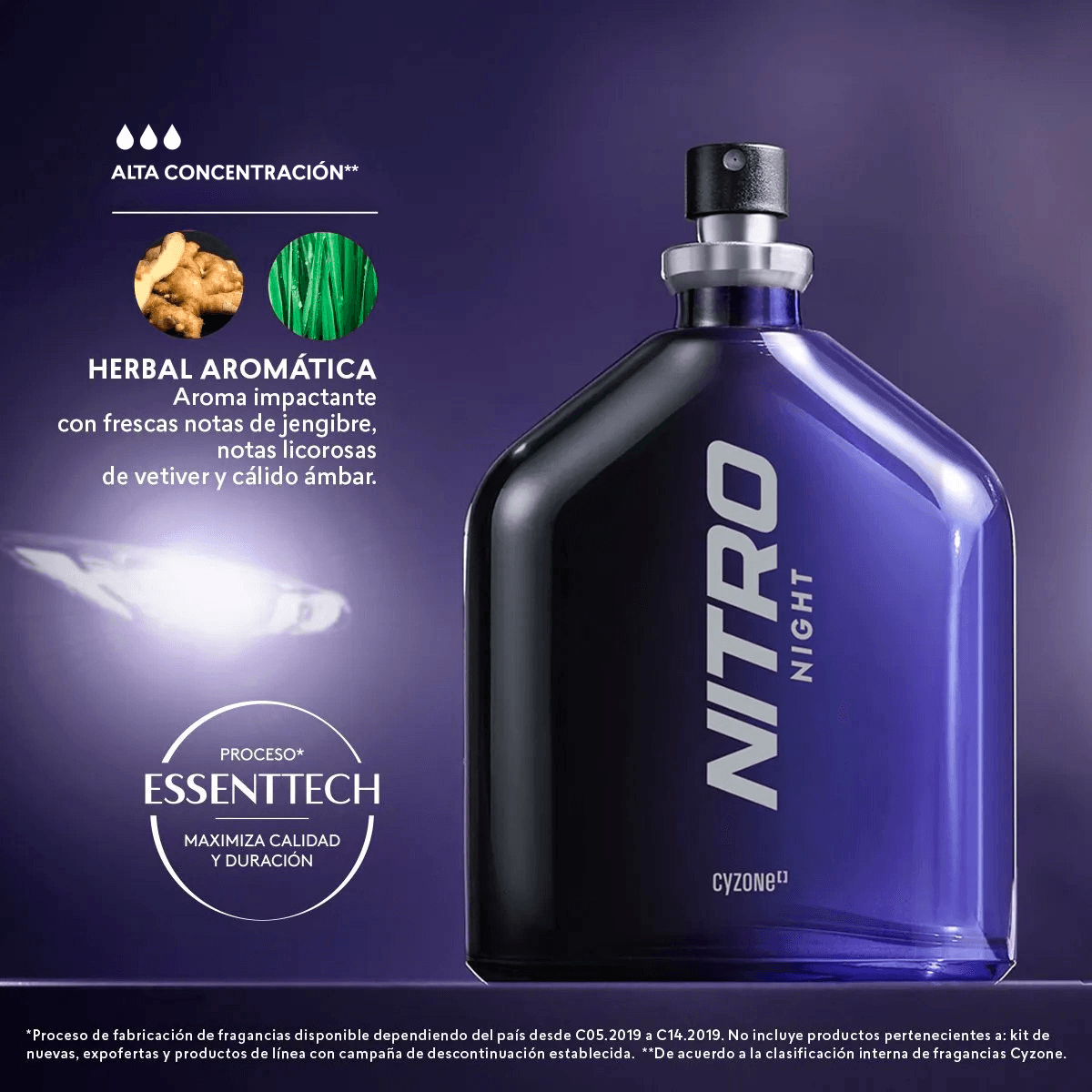 Perfume Nitro Night, 100 ml de Cyzone - Miniatura 3