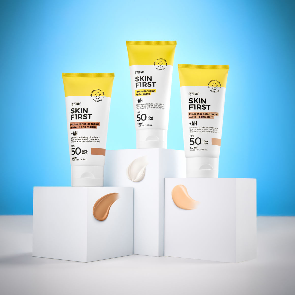 Crema Protector Solar Facial Skin First con color, 50 ml de Cyzone - Miniatura 6
