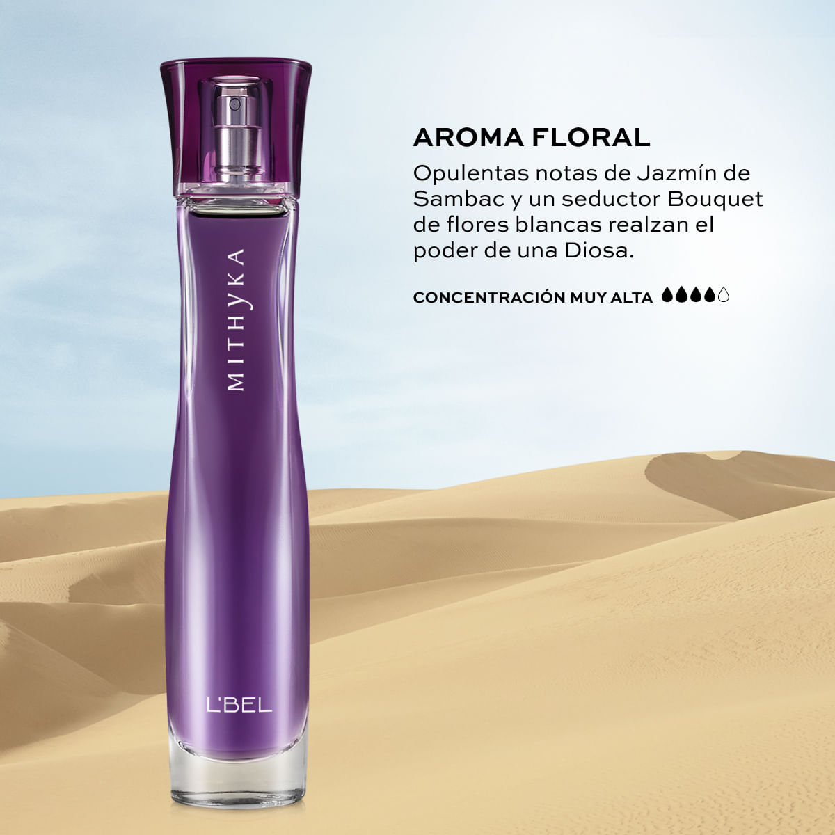 Perfume floral para mujer de larga duración Mithyka 50 ml. Edición Limitada de LBel - Miniatura 3